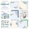 LemonCraft “Hydrangea” 8x8 Scrapbook Paper Pack | 18 Double-Sided Sheets | Blue Floral Hydrangea Designs